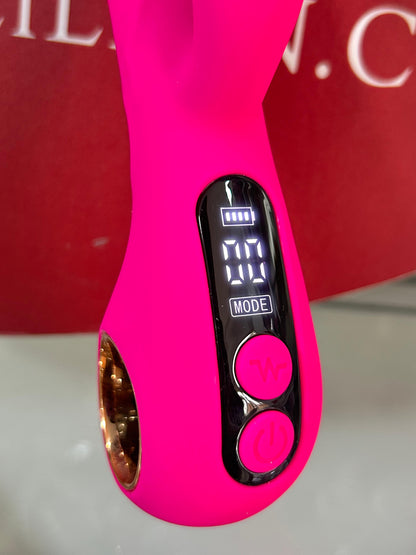 VIBRADOR CONEJO RECARGABLE CON PANTALLA DIGITAL – DOBLE ESTIMULACIÓN