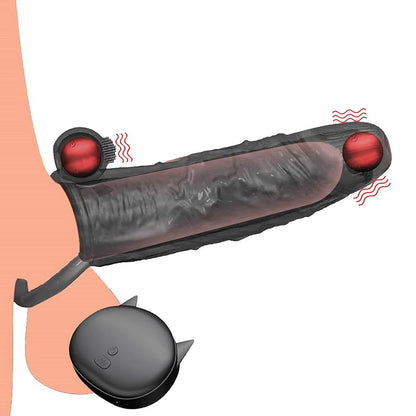 FUNDA VIBRANTE MULTIFRECUENCIA CON CONTROL INALÁMBRICO – EXTENSIÓN +25MM