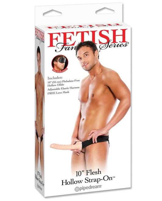 FETISH FANTASY HOLLOW STRAP-ON 10” – POTENCIA SIN VIBRACIÓN