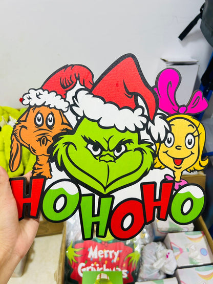 🎄 LETRERO DEL GRINCH – DECORACIÓN NAVIDEÑA EN MADERA
