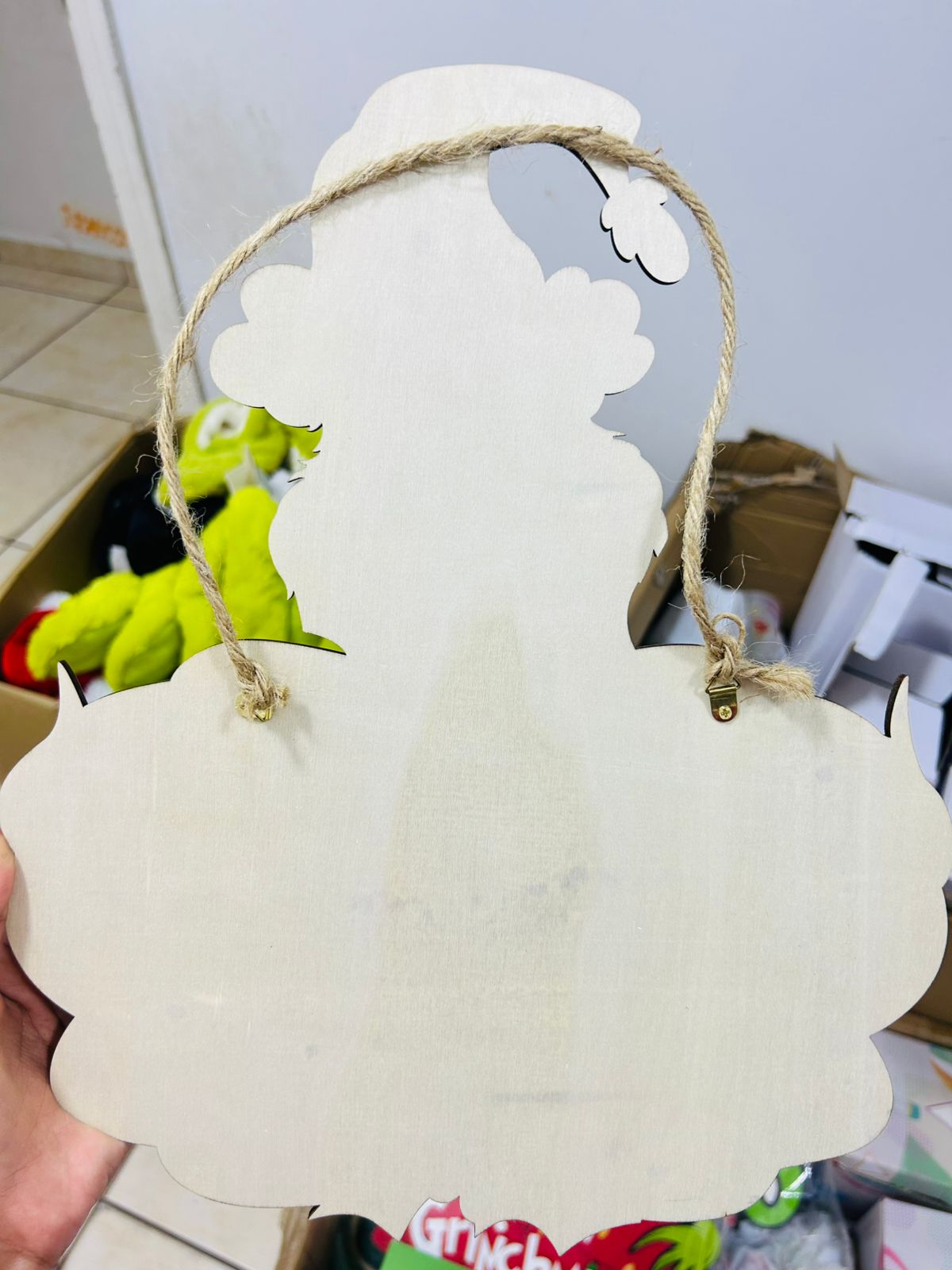 🎄 LETRERO DEL GRINCH – DECORACIÓN NAVIDEÑA EN MADERA