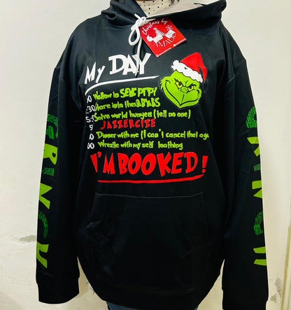 💚 SUDADERA GRINCH NEGRA “MY DAY!” 3XL