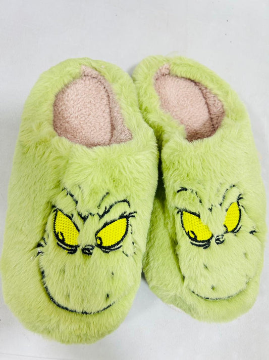 🎅 PANTUFLAS NAVIDEÑAS SÚPER SUAVES – GRINCH Y SANTA CLAUS