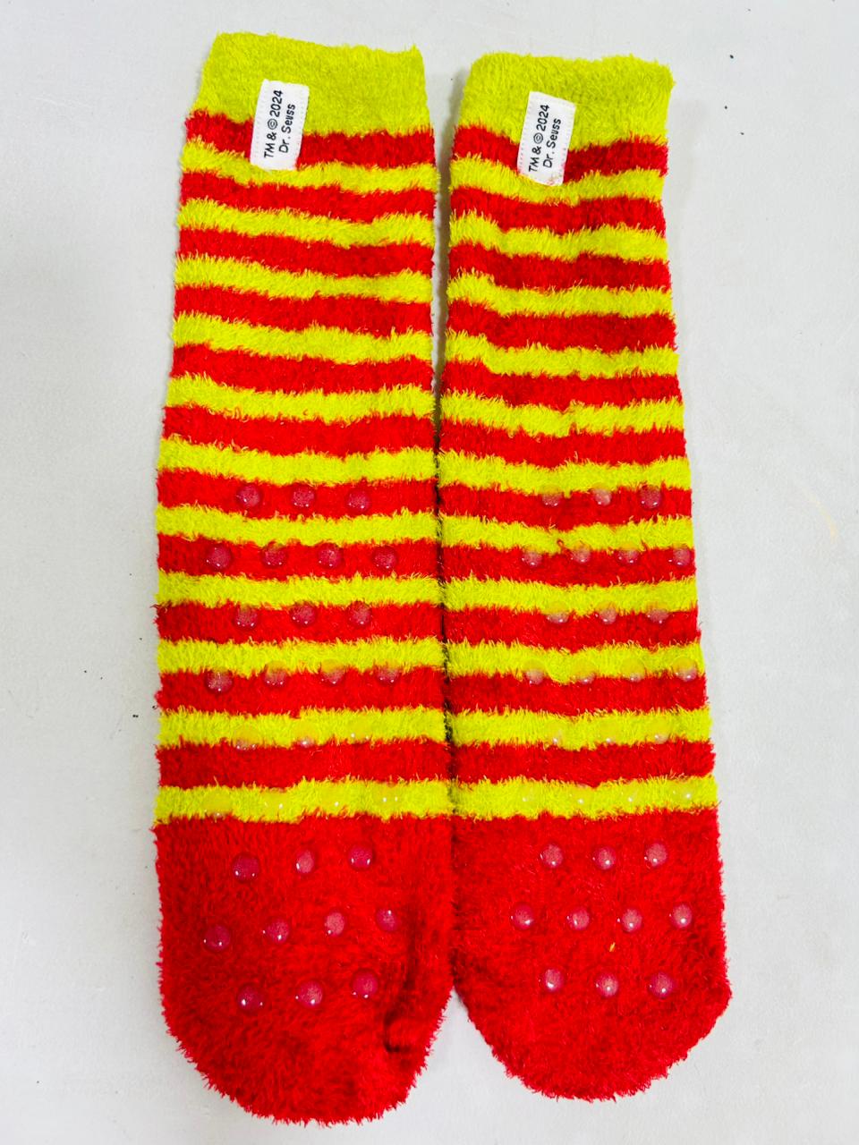 🧦 CALCETINES NAVIDEÑOS GRINCH ANTIDESLIZANTES RAYAS – ADULTO