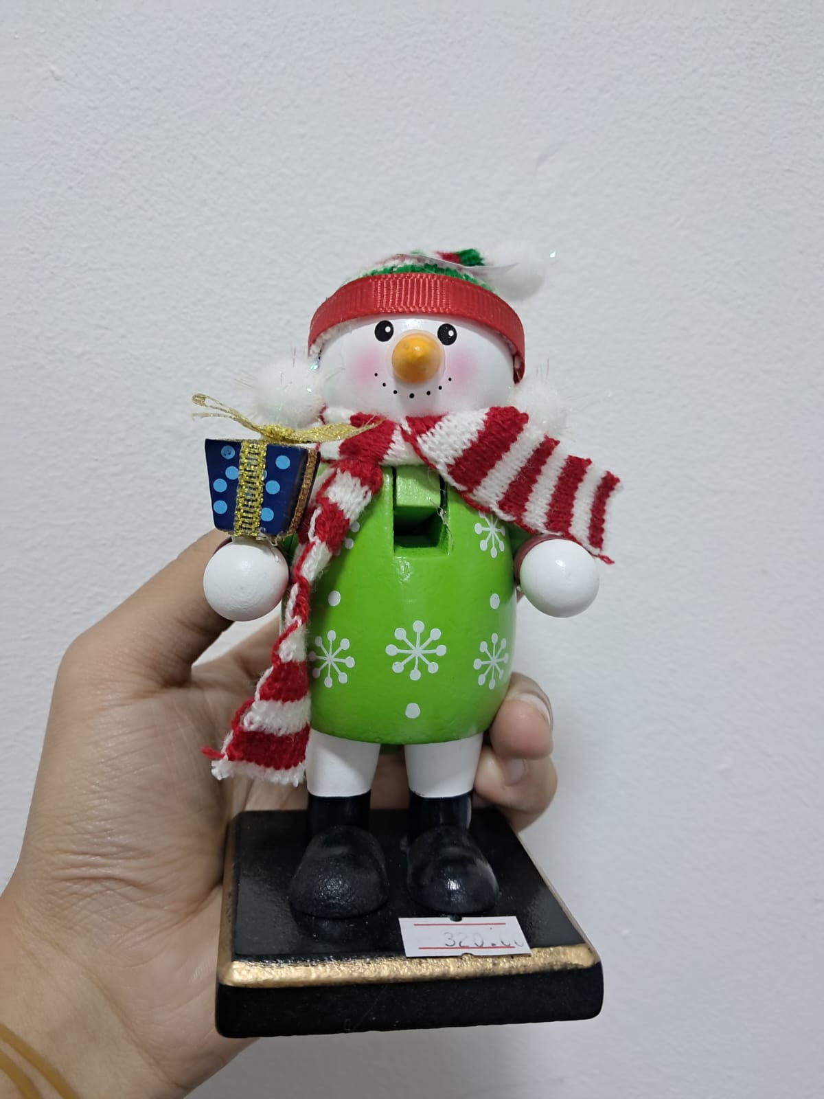 🎄 FIGURA NAVIDEÑA DE MADERA – MUÑECO DE NIEVE Y PINGÜINO