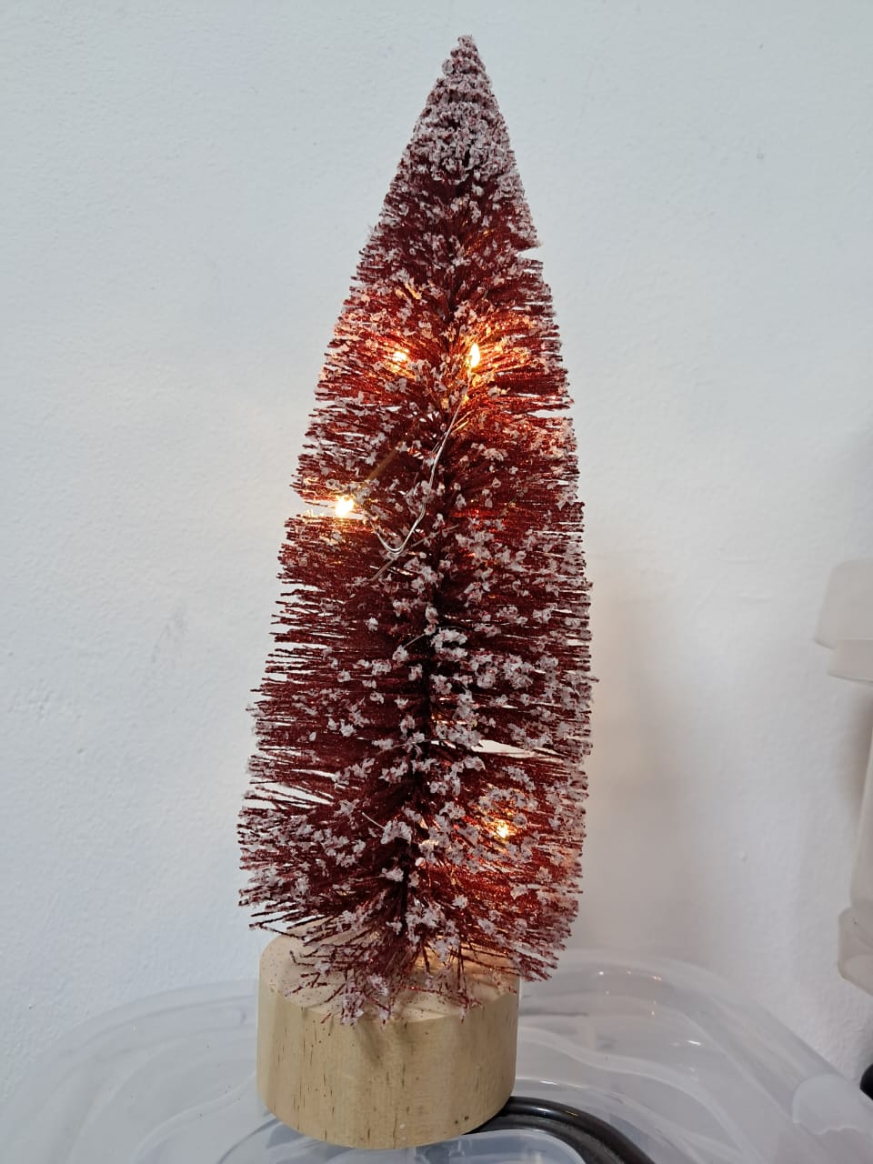 🎄 PINOS DECORATIVOS DE MESA CON BRILLO Y LUZ LED