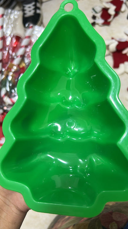 MOLDE DE SILICÓN NAVIDEÑO PARA REPOSTERÍA – ÁRBOL DE NAVIDAD O MUÑECO DE NIEVE
