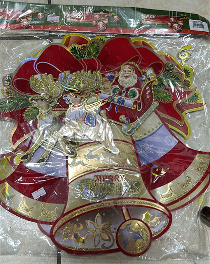 TICKER NAVIDEÑO GRANDE CON SANTA Y RENOS – MERRY CHRISTMAS BRILLANTE