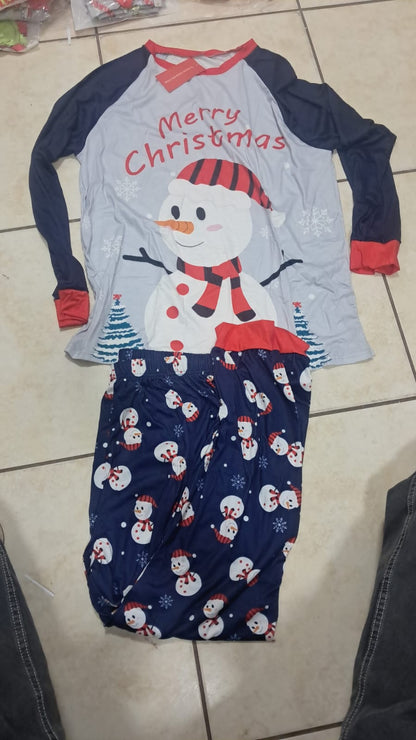 PIJAMAS Y MAMELUCOS NAVIDEÑOS MUÑECO DE NIEVE – AMALILI 2024