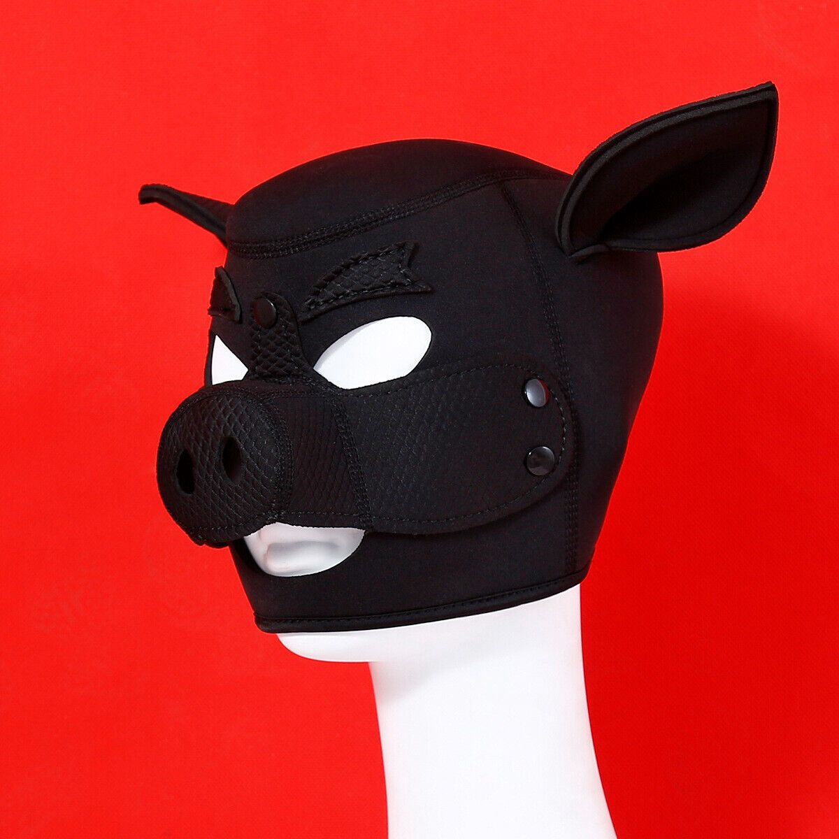 MÁSCARA BDSM DE CERDO EN CUERO SINTÉTICO AJUSTABLE