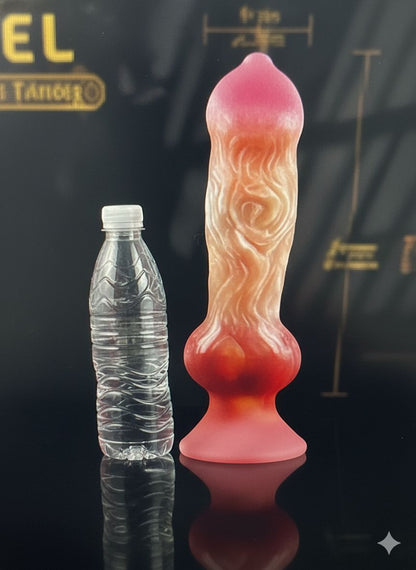 DILDO REALISTA DE PERRO CON VENTOSA EN SILICONA SUAVE DE ALTA DENSIDAD