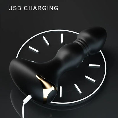 PLUG ANAL EL GUARDIAN NOCTURNO VIBRADOR RECARGABLE USB  CON BASE SEGURA