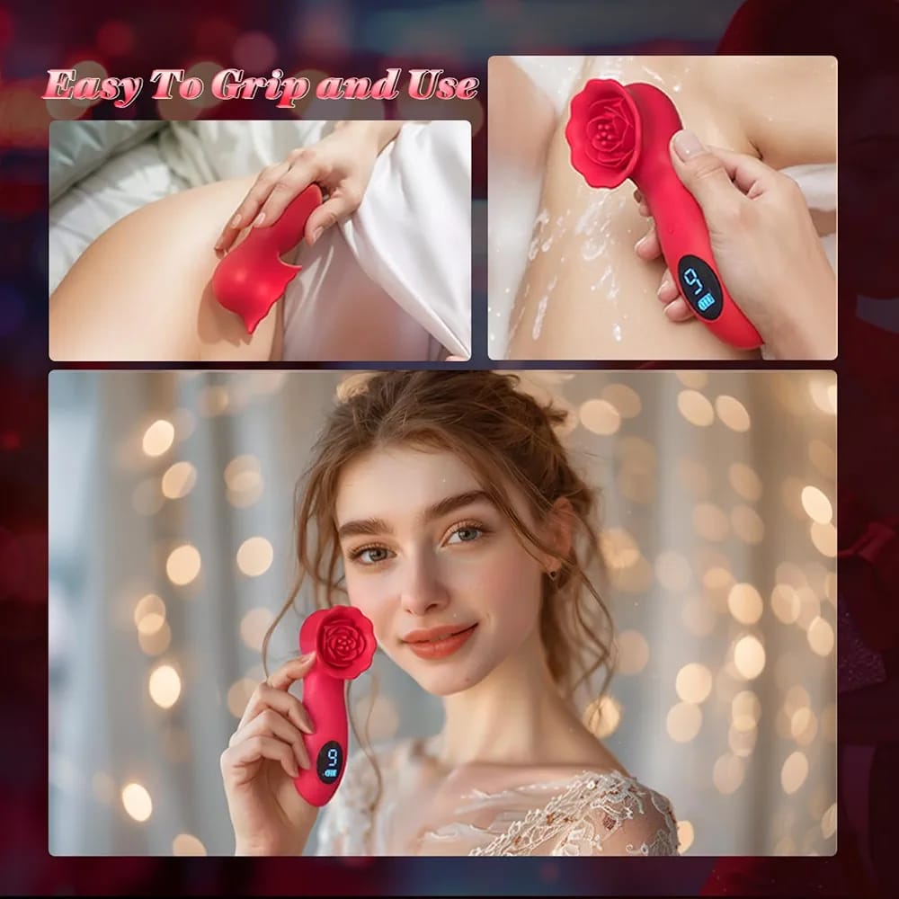 ESTIMULADOR SUCCIONADOR LA ROSA PROHIBIDA INTELIGENTE CON PANTALLA LCD