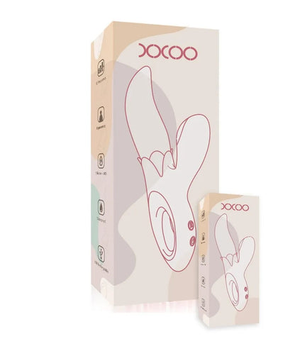VIBRADOR DOBLE ESTIMULACIÓN CON LENGUA MÁGICA Y 10 MODOS DE VIBRACIÓN RECARGABLE USB