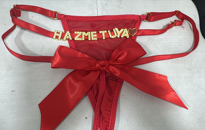PANTY HILO CON FRASE CALIENTE UNITALLA
