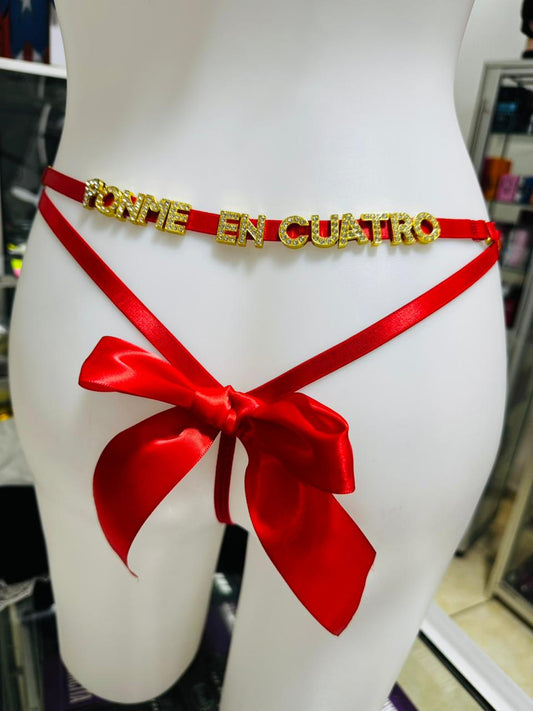 PANTY HILO CON FRASE CALIENTE UNITALLA