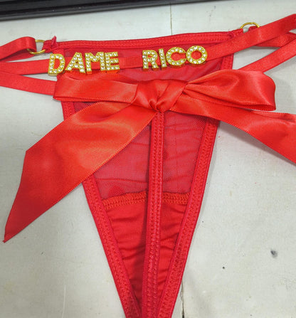 PANTY HILO CON FRASE CALIENTE UNITALLA