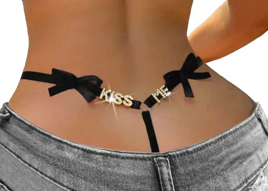 PANTY CON FRASE CALIENTE NEGRO