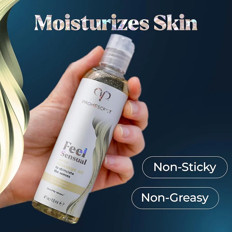 Aceite de masaje relajante con aroma a vainilla 118 ml Y lavender – hidratante y sensorial Promescent