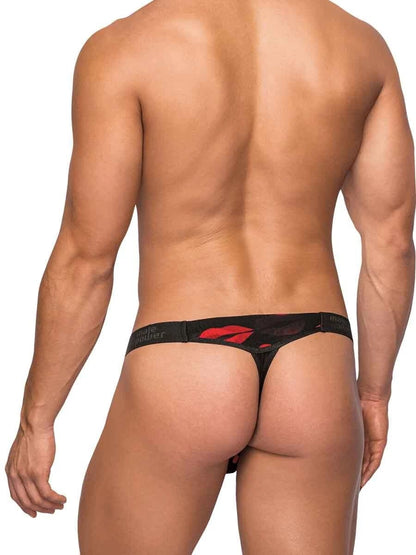 Male Power – Tanga Masculina "Kiss Me" | Estampado de Labios Rojos