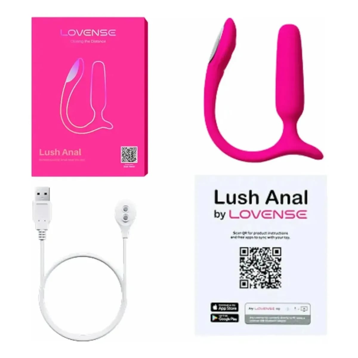 Lovense Lush Anal – vibrador anal inteligente con App, Bluetooth y LED