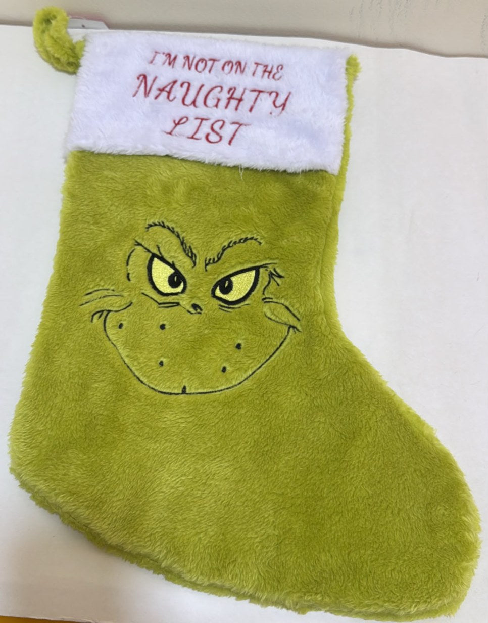 🧦 BOTA NAVIDEÑA GRANDE DEL GRINCH