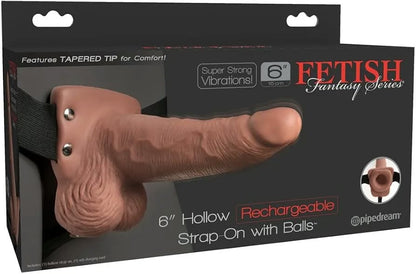 Pipedream Fetish Fantasy – Arnés Strap-On Vibrador Hueco 6” Recargable