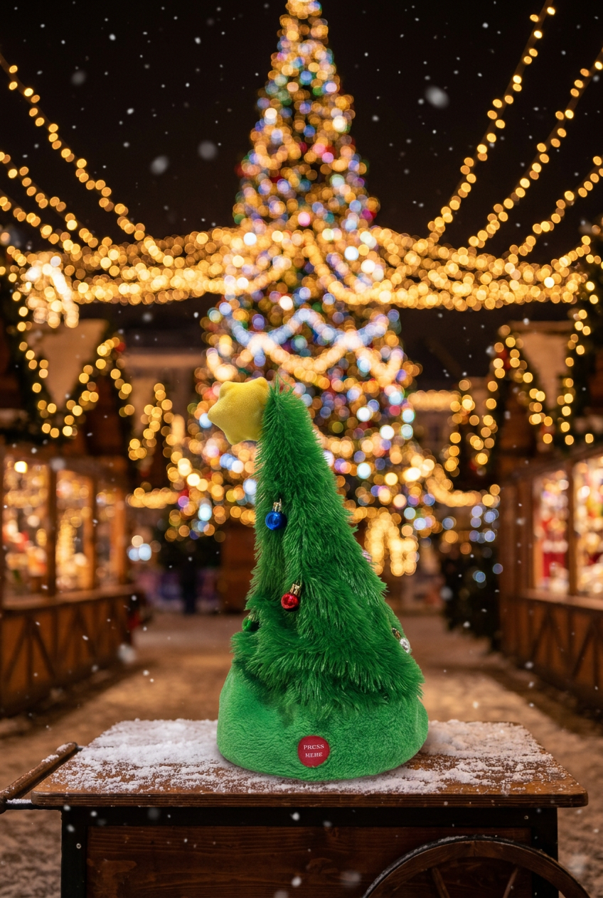 🎄 GORRO NAVIDEÑO ESTILO ARBOL DE NAVIDAD CON MOVIMIENTO