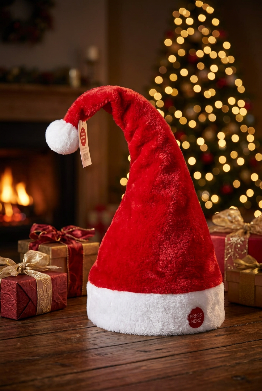 🎅 GORRO NAVIDEÑO DE SANTA CON MOVIMIENTO