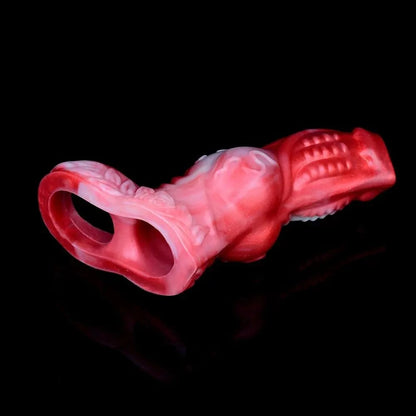 Funda Extensora Dragón Fire Red™ de Silicona con Textura Realista
