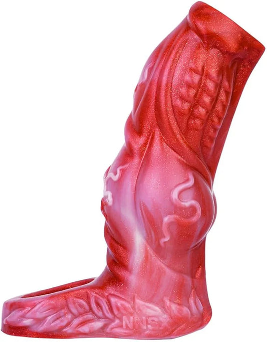 Funda Extensora Dragón Fire Red™ de Silicona con Textura Realista