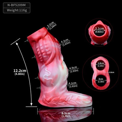 Funda Extensora Dragón Fire Red™ de Silicona con Textura Realista