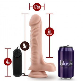 DR.. SKIN - DR.JAMES -DILDO VIBRADOR DE 9 PULGADAS CON VENTOSA