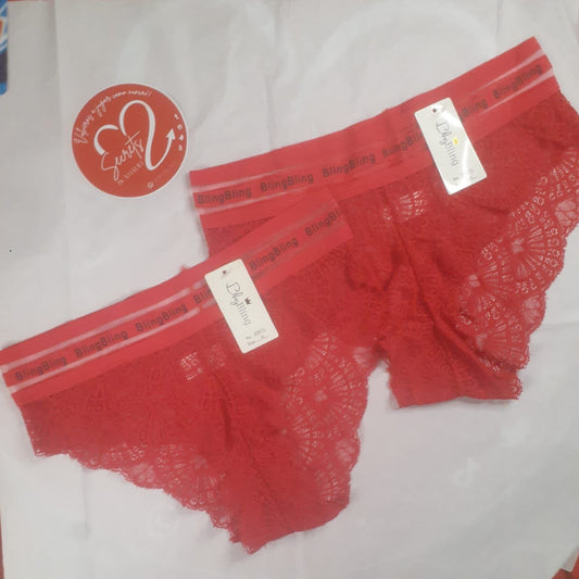 PANTY SEXY DE BLONDA ROJO