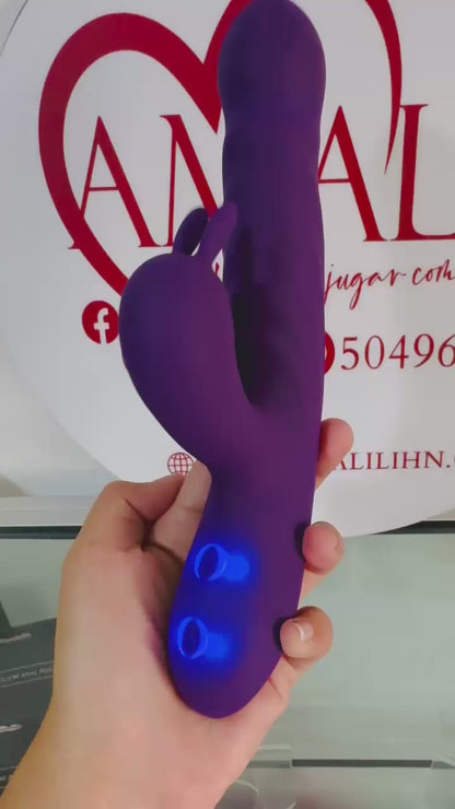 Vibrador Conejo Renata Recargable con movimiento | Doble Estimulación
