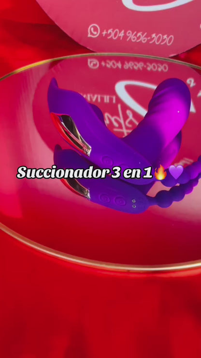 VIBRADOR 3 EN 1 ESTIMULADOR MORADO