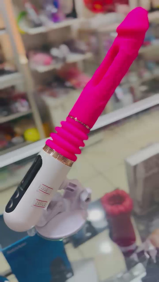 Vibrador de Empuje Automático Recargable USB con 5 Modos de Empuje y 8 Modos de Vibración