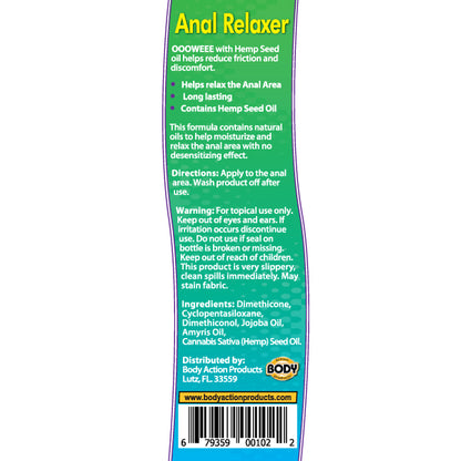OOOWEEE ANAL RELAXER CON HEMP-50 ML