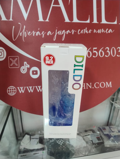 DILDO JELLY DUO SURTIDO DE COLOR TALLA L 9 PULGADAS