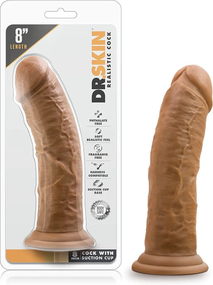DILDO GRUESO 8 COCK WITH SUCTION CUP-VANILLA
