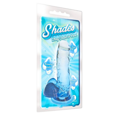 Dildo realista shades 7 pulgadas efecto cristal con ventosa