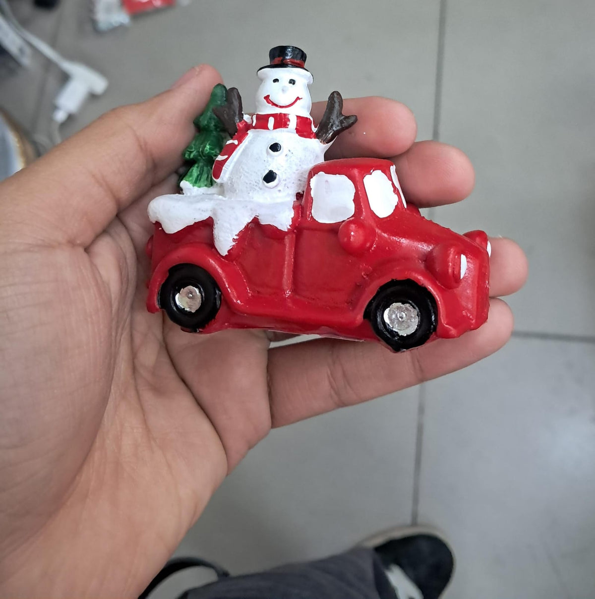 carro rojo de navidad