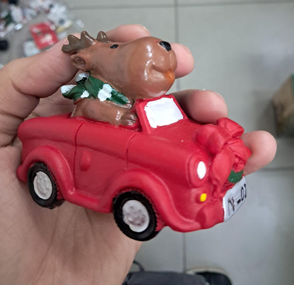 carro rojo de navidad