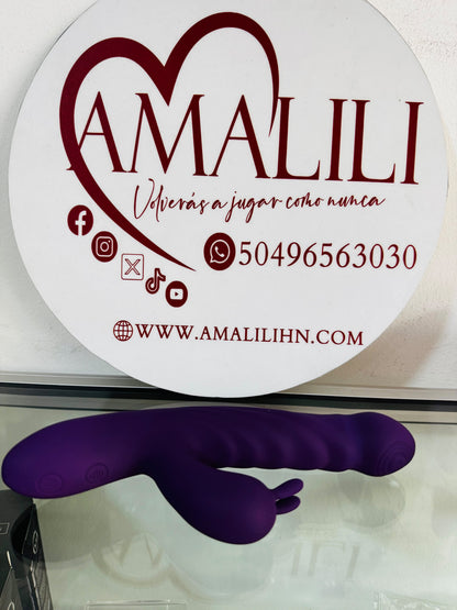 Vibrador Conejo Renata Recargable con movimiento | Doble Estimulación