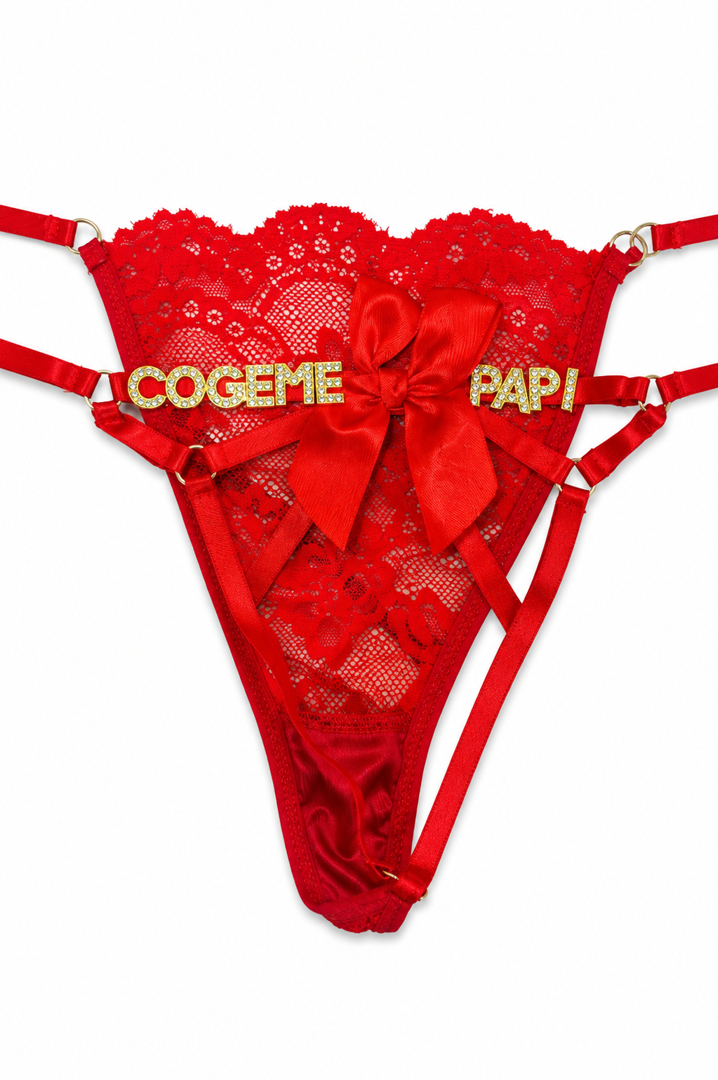PANTY CON FRASE CALIENTE ABIERTO DEL TRASERO