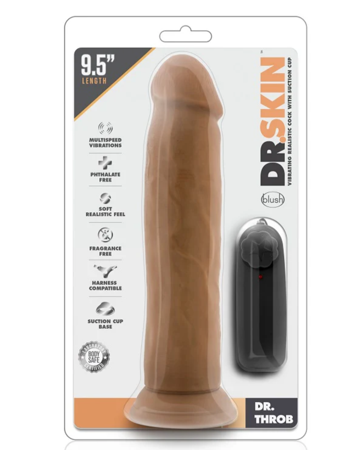 DILDO VIBRADOR DR SKIN-DR THROB 9.5 PULGADAS