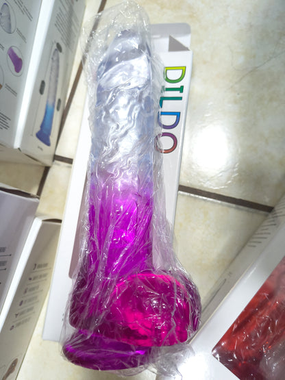DILDO JELLY DUO SURTIDO DE COLOR TALLA L 9 PULGADAS