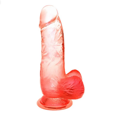 Dildo realista shades efecto degradado rojo 7 pulgadas con ventosa