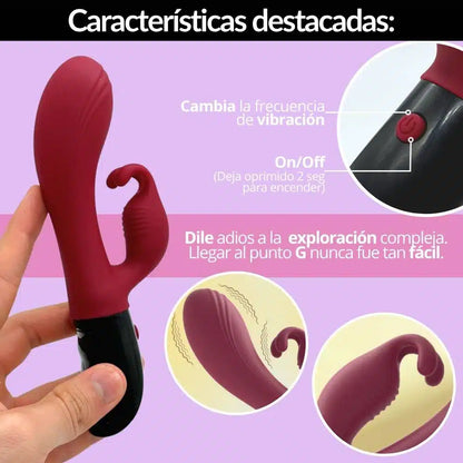 Vibrador Rabbit Doble Estimulación 12 Modos
