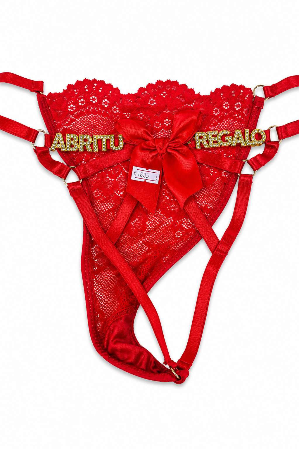 PANTY CON FRASE CALIENTE ABIERTO DEL TRASERO